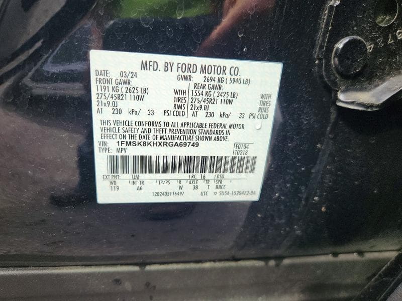 2024 FORD EXPLORER ST-LINE 13