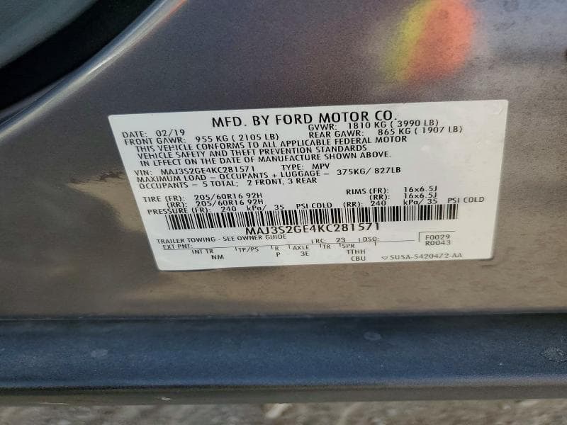 2019 FORD ECOSPORT SE 13