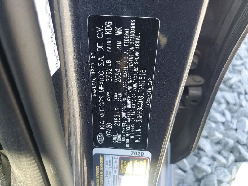 2020 KIA FORTE GT LINE 12