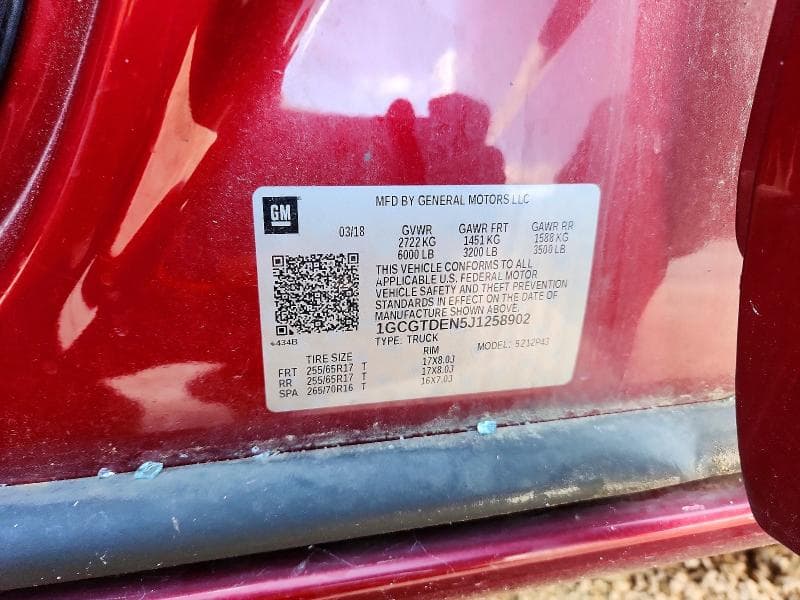 2018 CHEVROLET COLORADO Z71 12