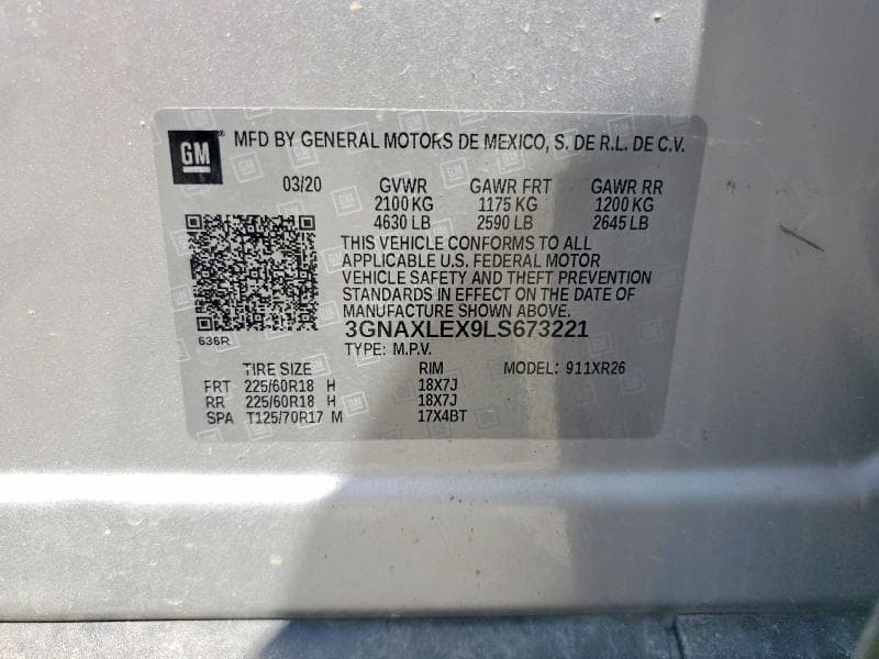 2020 CHEVROLET EQUINOX LT 13