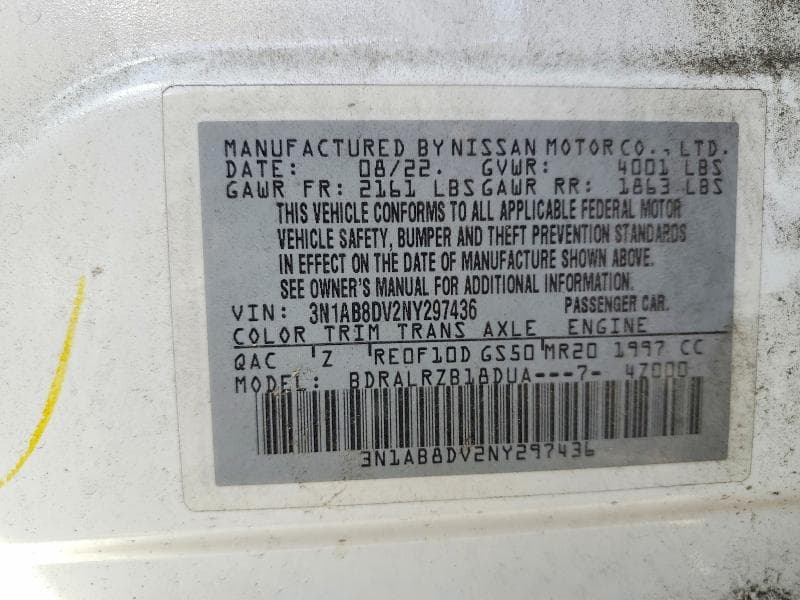 2022 NISSAN SENTRA SR 12