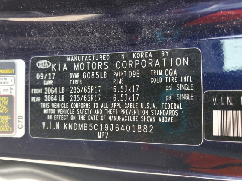 2018 KIA SEDONA LX 13
