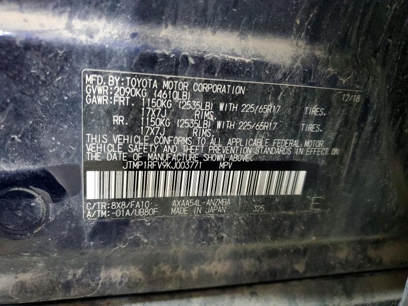 2019 TOYOTA RAV4 XLE 13