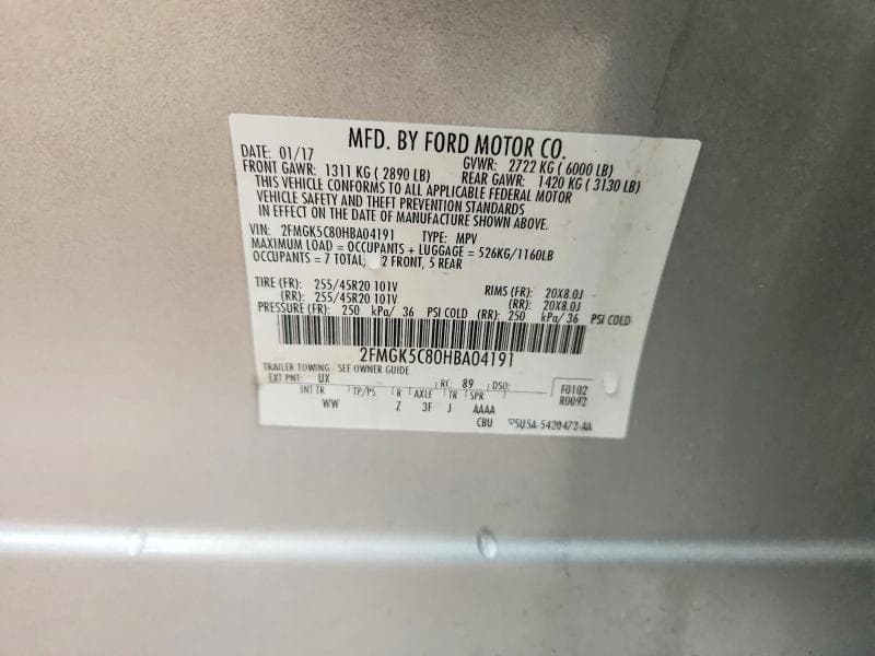 2017 FORD FLEX SEL 14