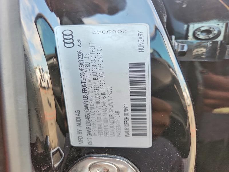 2017 AUDI S3 PREMIUM PLUS 12