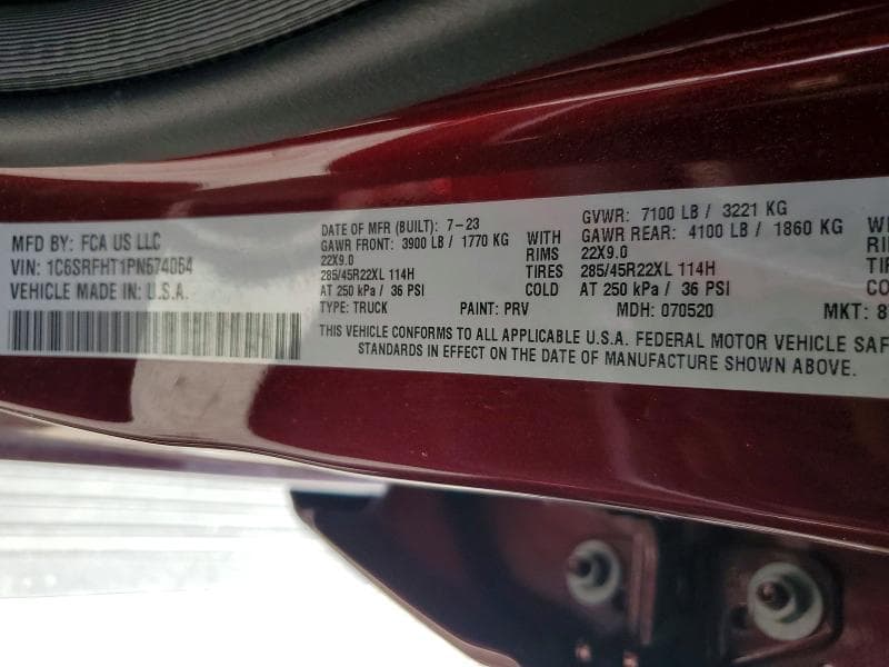 2023 RAM 1500 LIMITED 12