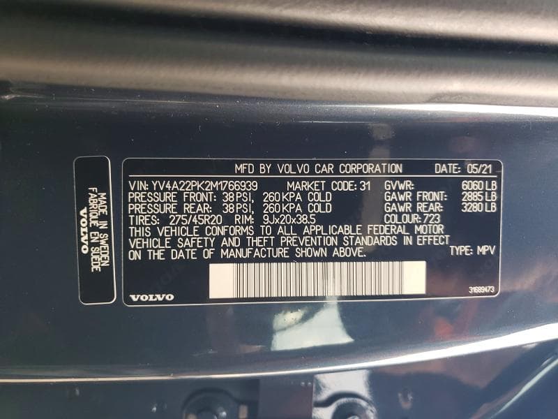2021 VOLVO XC90 T6 MOMENTUM 13