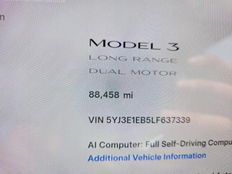 2020 TESLA MODEL 3 9