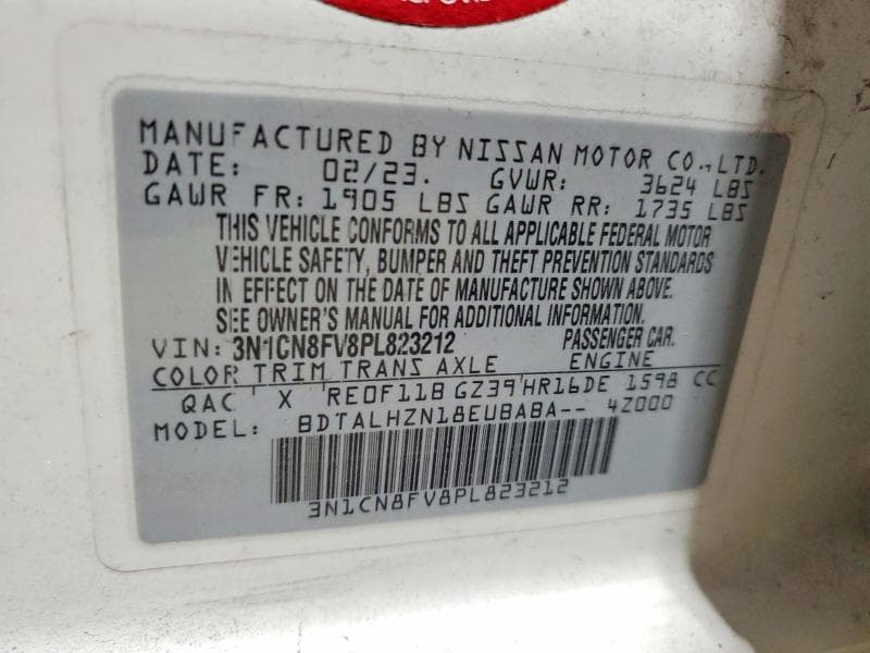 2023 NISSAN VERSA SR 13