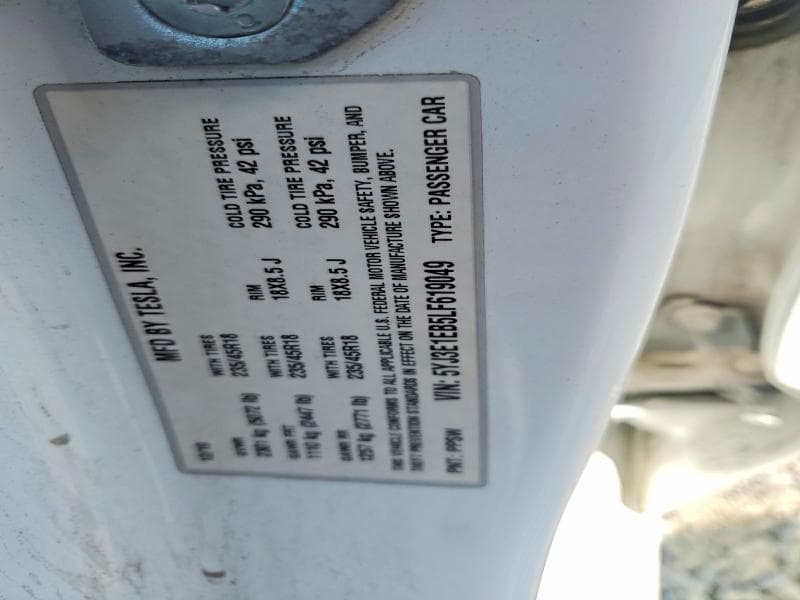 2020 TESLA MODEL 3 12