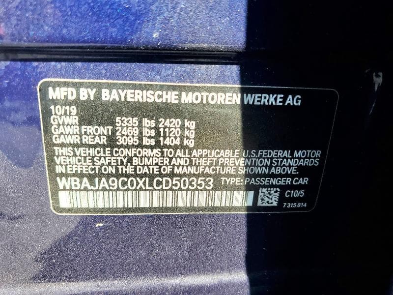 2020 BMW 530E 13