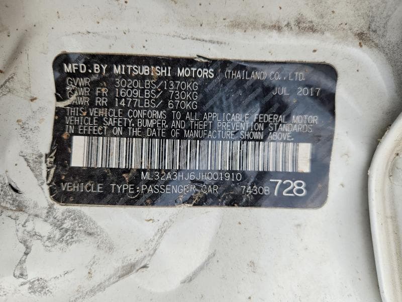 2018 MITSUBISHI MIRAGE ES 13