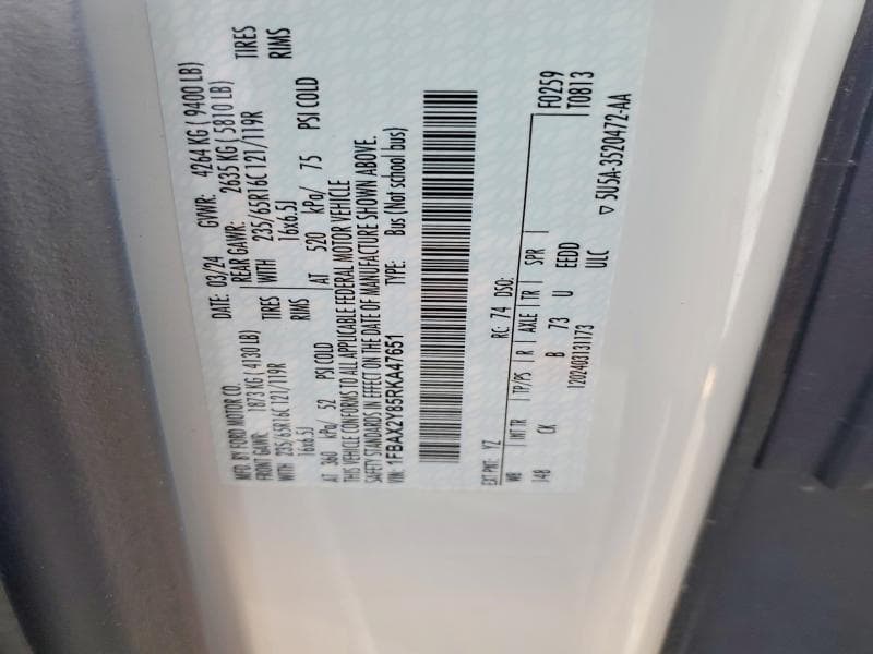 2024 FORD TRANSIT T-350 14