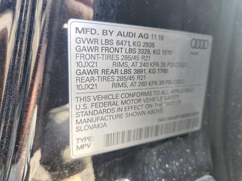 2019 AUDI Q8 PREMIUM 13