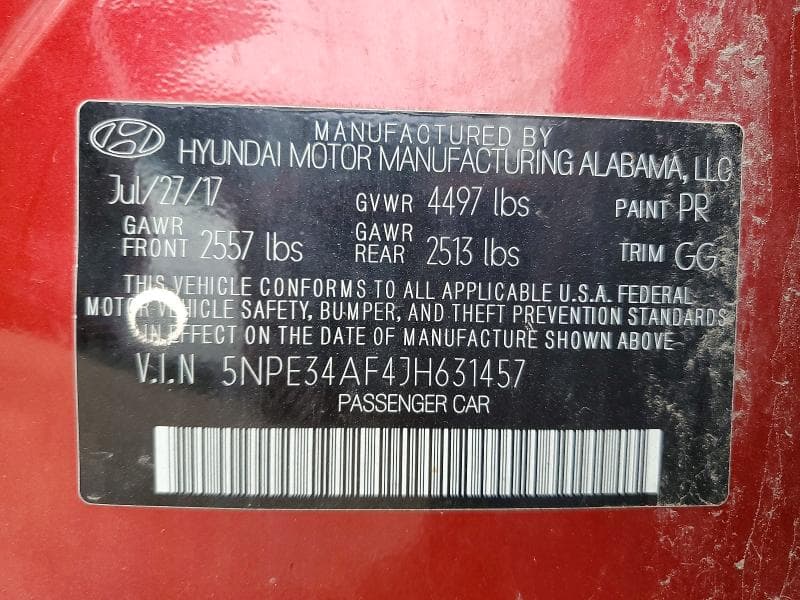 2018 HYUNDAI SONATA SEL 12