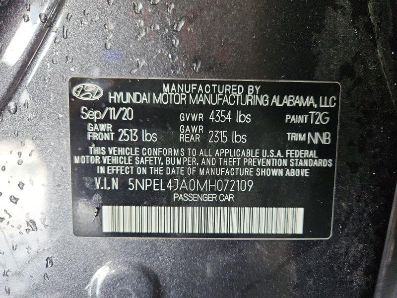 2021 HYUNDAI SONATA SEL 12