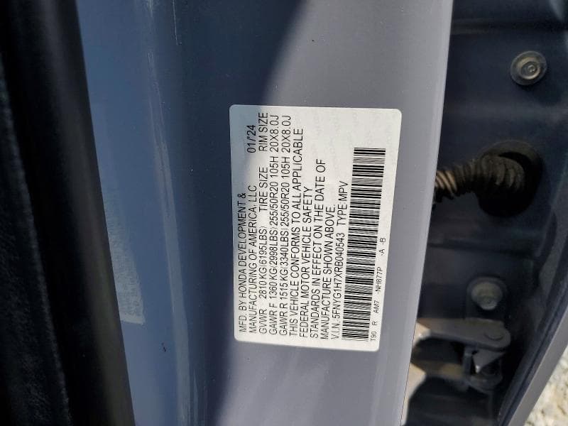2024 HONDA PILOT TOURING 13