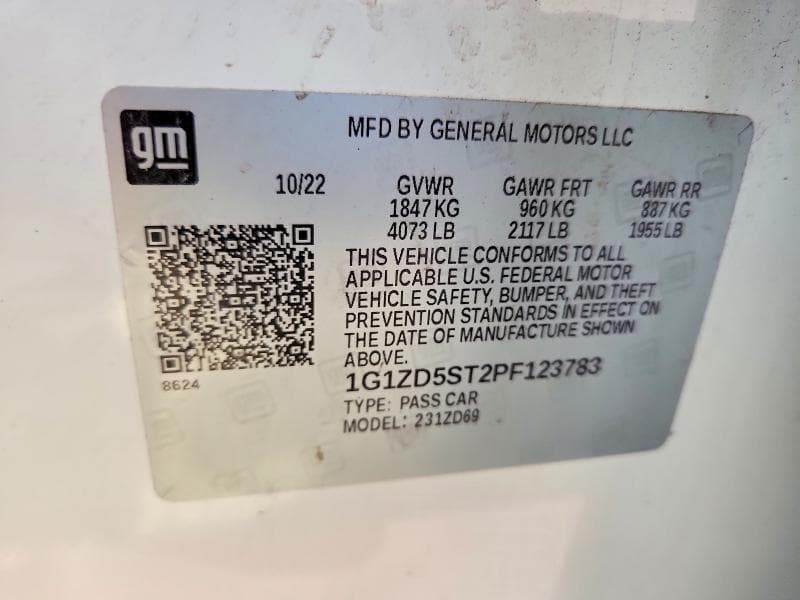 2023 CHEVROLET MALIBU LT 12
