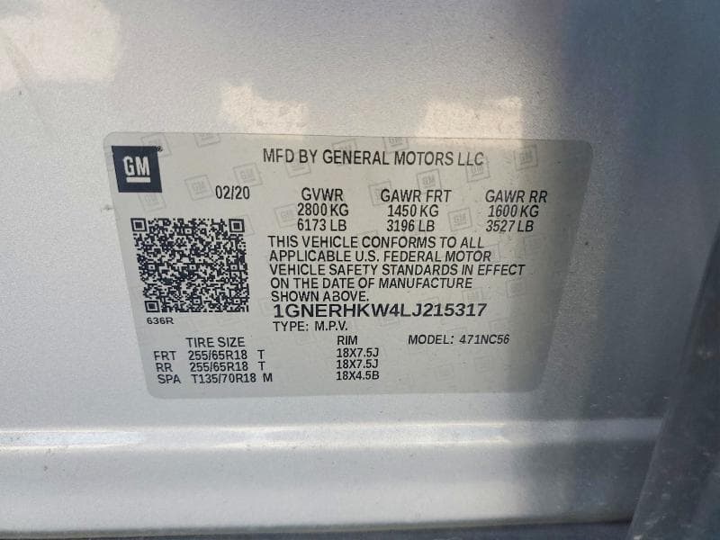 2020 CHEVROLET TRAVERSE LT 14