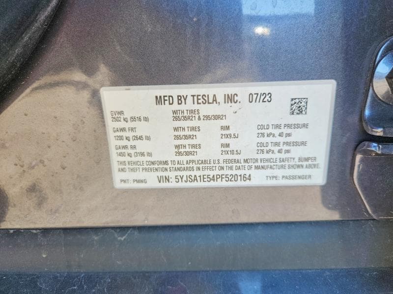 2023 TESLA MODEL S 13