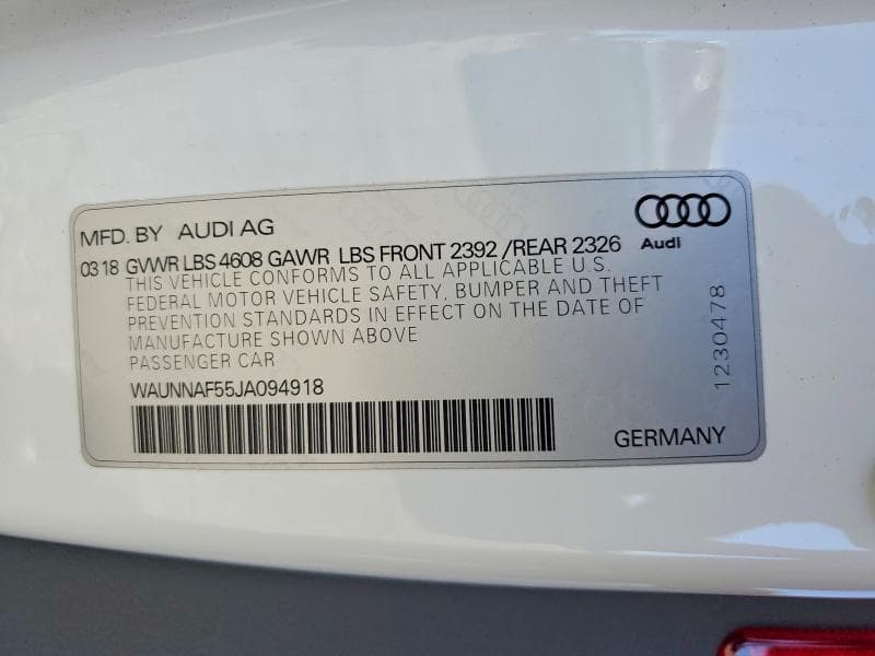 2018 AUDI A5 PREMIUM 12