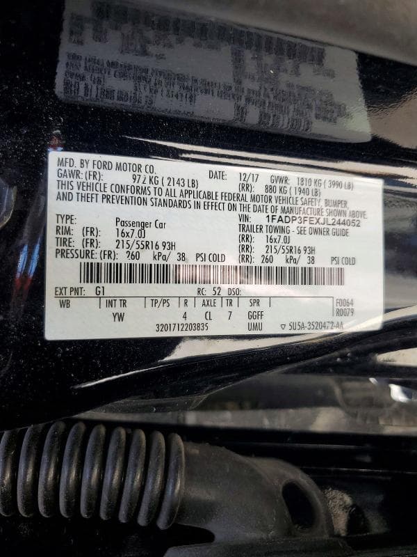 2018 FORD FOCUS SE 12