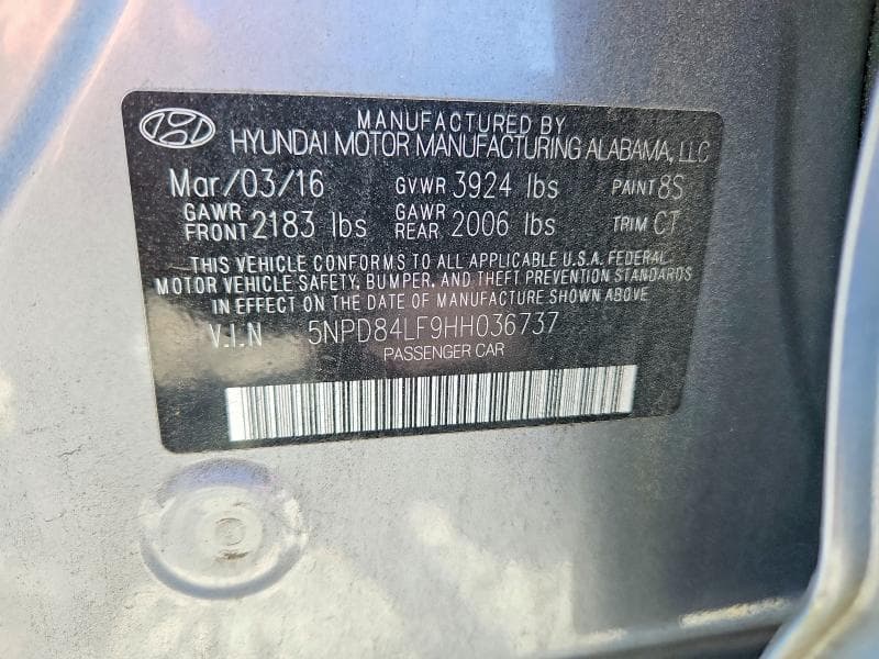 2017 HYUNDAI ELANTRA LIMITED 12