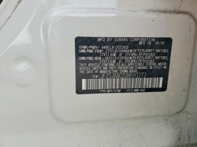 2018 SUBARU FORESTER 2.5I 13