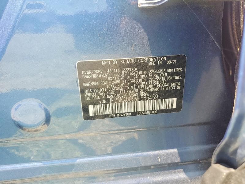 2021 SUBARU FORESTER 12