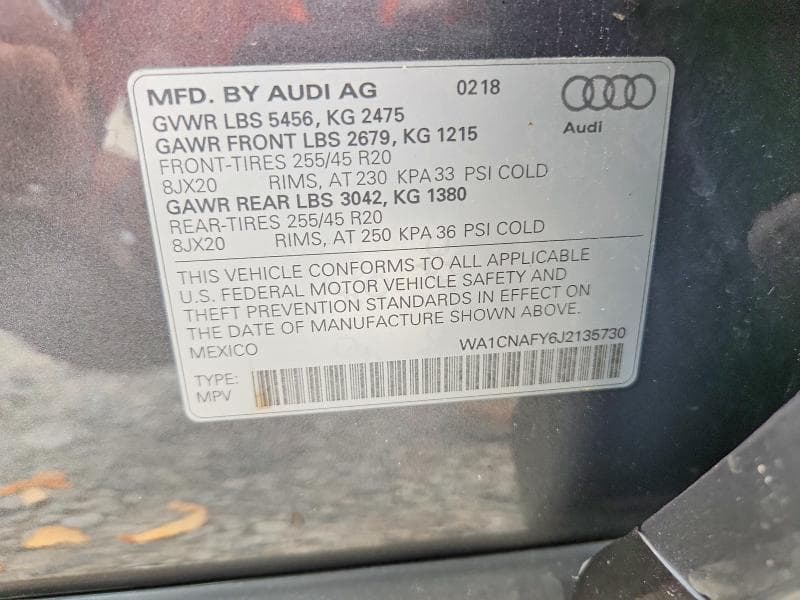 2018 AUDI Q5 PRESTIGE 12