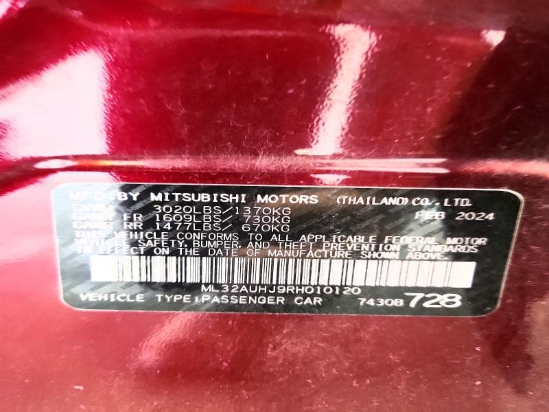 2024 MITSUBISHI MIRAGE ES 12
