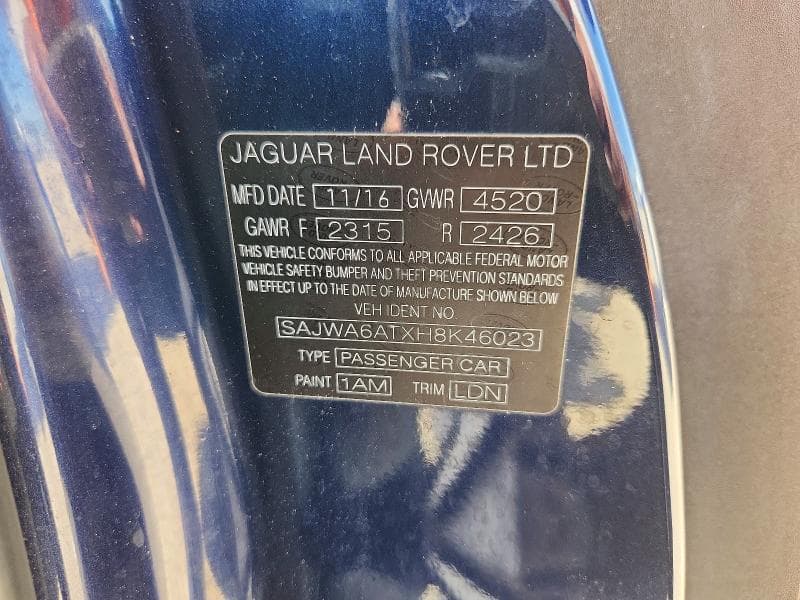 2017 JAGUAR F-TYPE 12