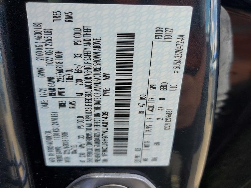 2022 FORD ESCAPE SEL 13