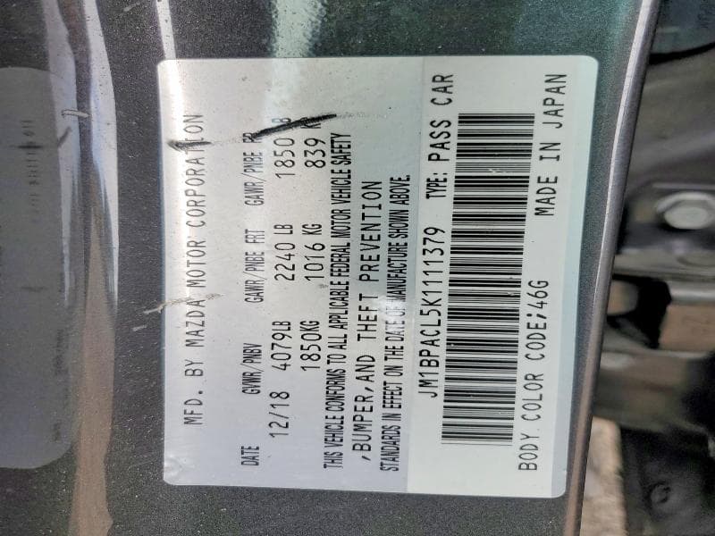 2019 MAZDA 3 PREFERRED PLUS 13