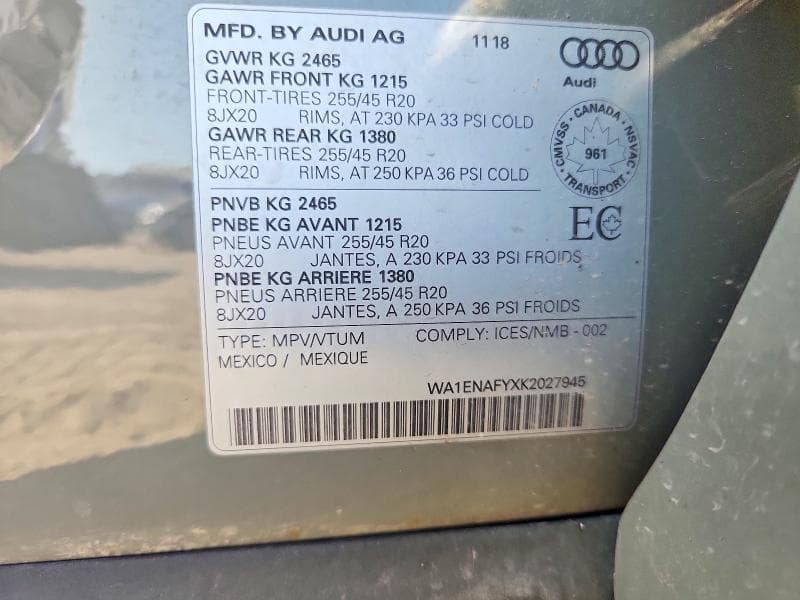 2019 AUDI Q5 PROGRESSIV S-LINE 12