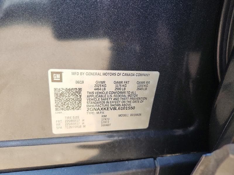 2020 CHEVROLET EQUINOX LT 12