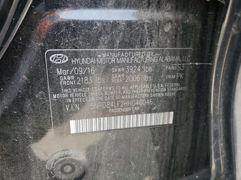 2017 HYUNDAI ELANTRA LIMITED 12