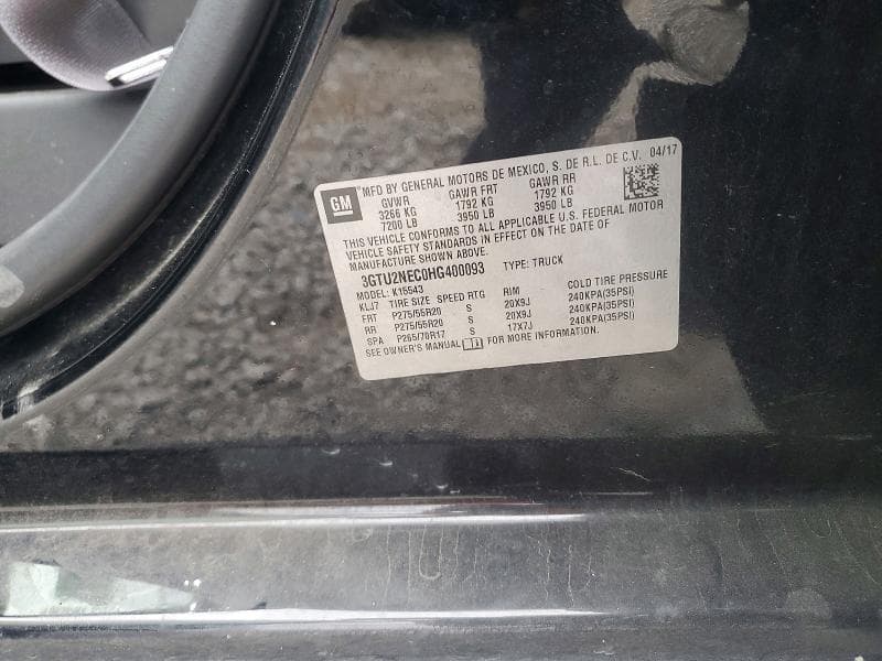 2017 GMC SIERRA K1500 SLT 12