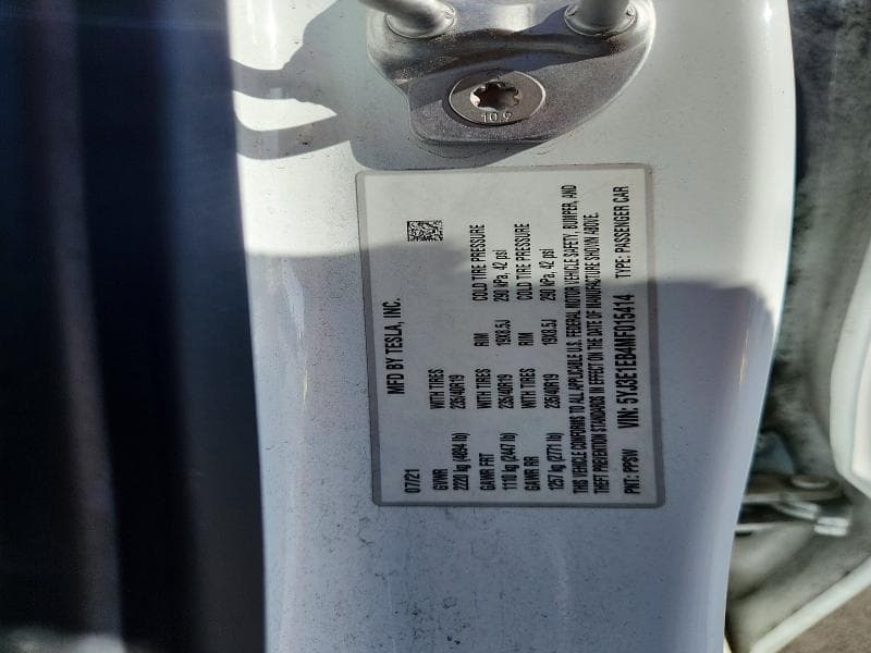 2021 TESLA MODEL 3 12