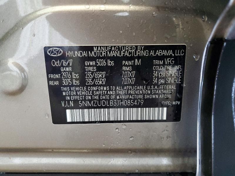 2018 HYUNDAI SANTA FE SPORT 2.4L 13