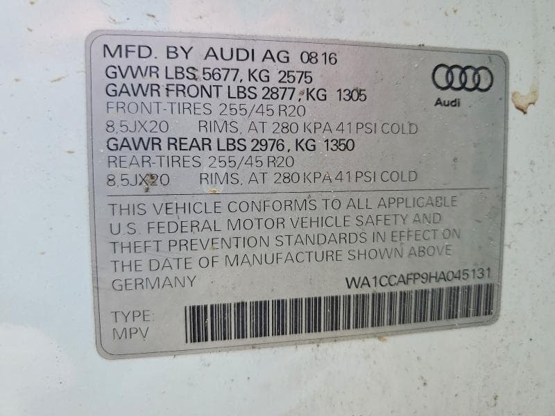 2017 AUDI SQ5 PREMIUM PLUS 13