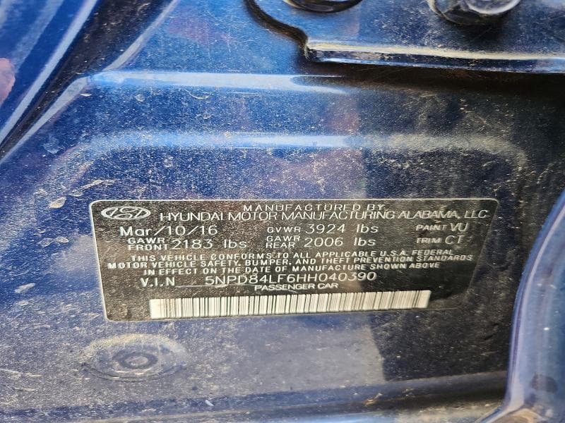 2017 HYUNDAI ELANTRA LIMITED 12