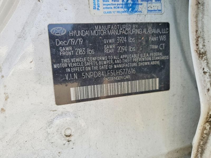 2020 HYUNDAI ELANTRA SEL 12