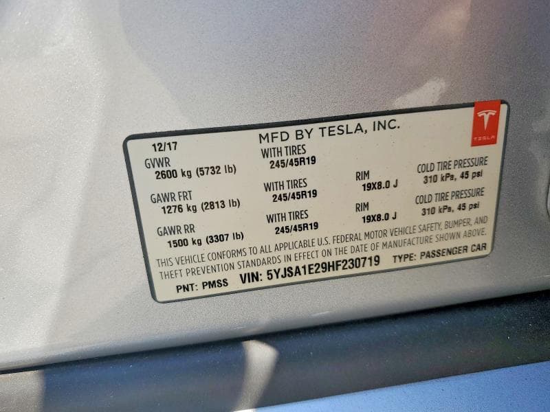 2017 TESLA MODEL S 12