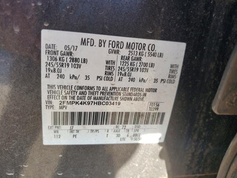 2017 FORD EDGE TITANIUM 13