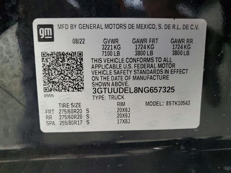 2022 GMC SIERRA K1500 SLT 13