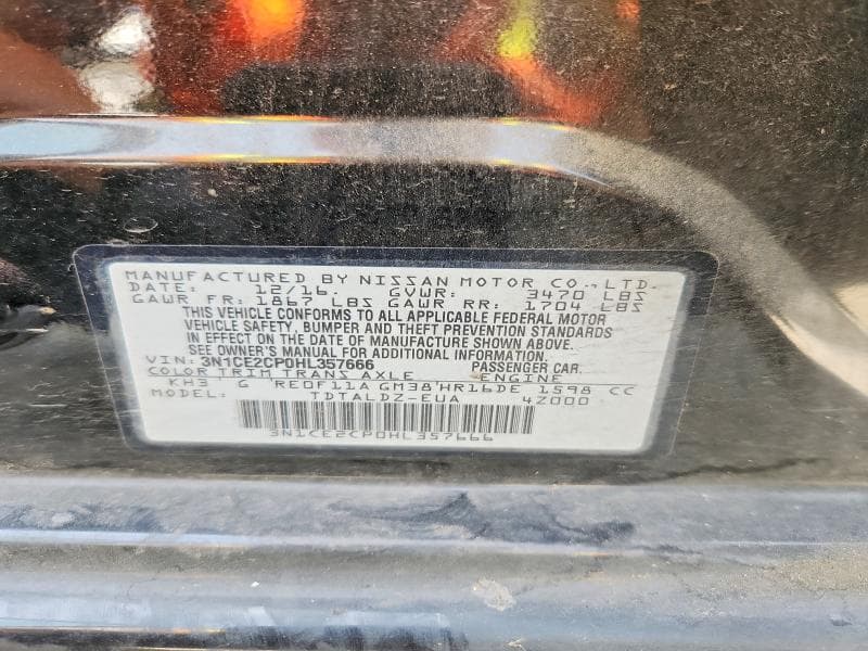 2017 NISSAN VERSA NOTE SV 13
