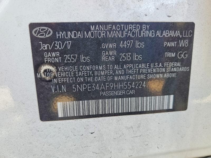 2017 HYUNDAI SONATA SPORT 13