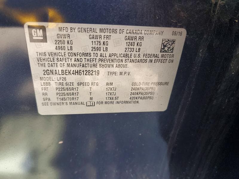 2017 CHEVROLET EQUINOX LS 13